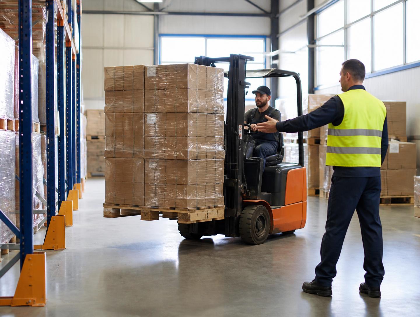 Movimentação de cargas paletizadas em centro de distribuição